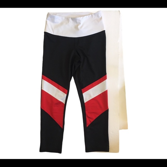 Z BY ZELLA (Nords) Fancy Footwork Colour Block High Waist Leggings Red/Black XS - Picture 3 of 9